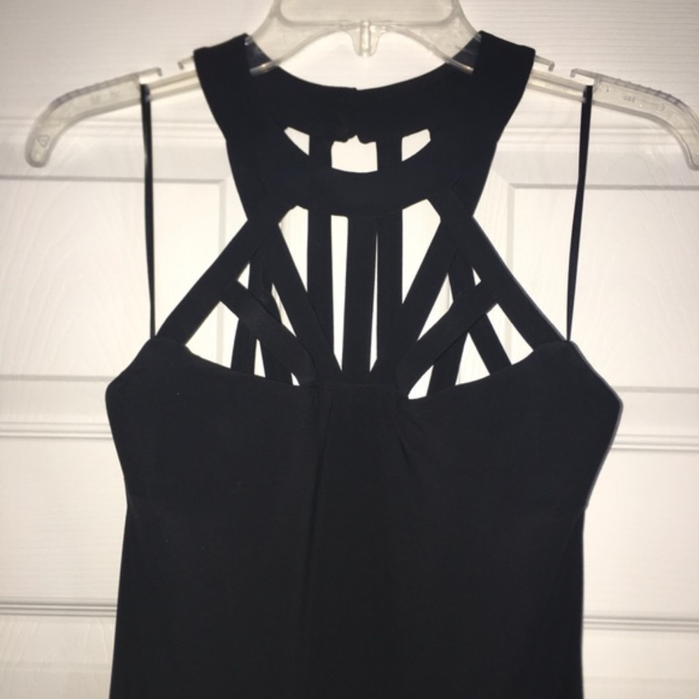 Cache’ Black Caged Evening Gown With Train - image 3